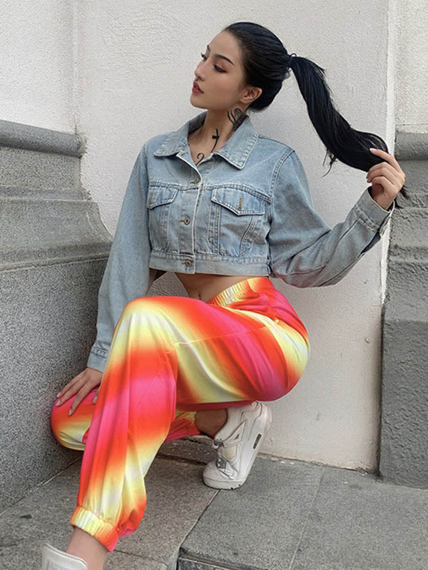 Fashion Loose Tie-Dyed Casual Pants Bottoms