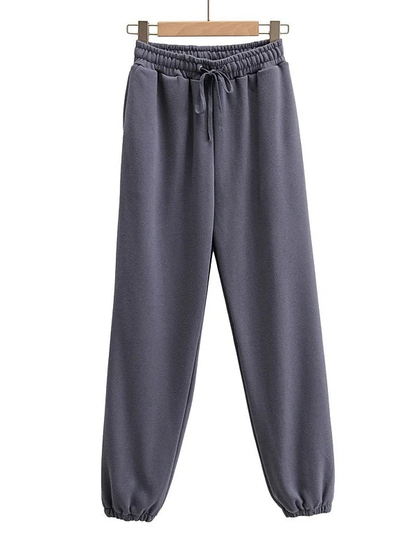 Casual Solid Color Loose Harem Pants