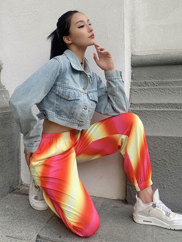 Fashion Loose Tie-Dyed Casual Pants Bottoms
