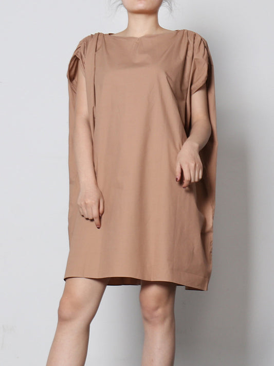 Original Solid Elasticity Waist Dress