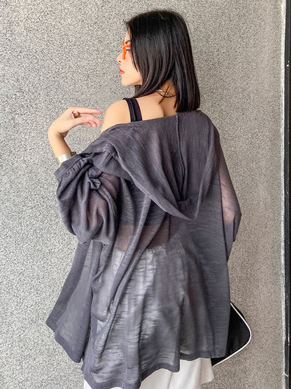 Original Sun-Protection Solid See-Through Outwear