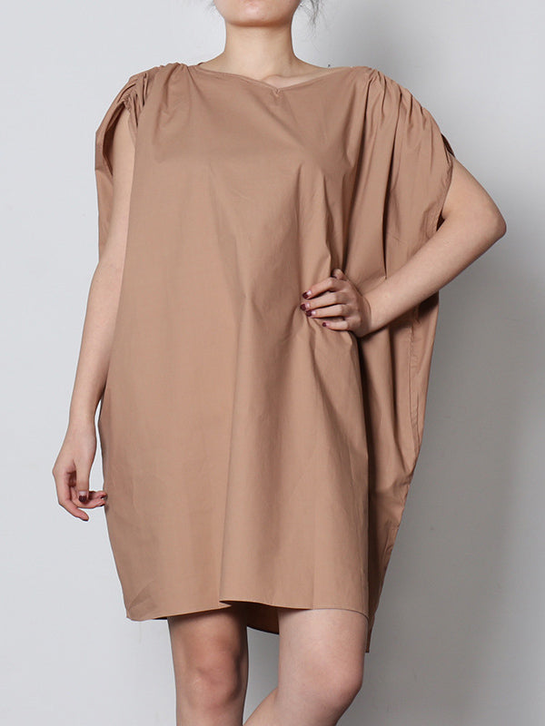 Original Solid Elasticity Waist Dress