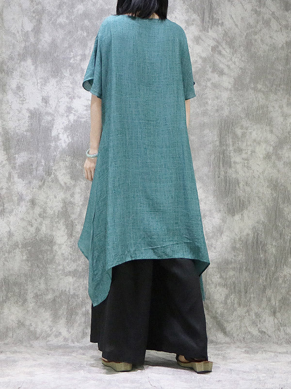 Original Solid Irregularity Pleats Dress