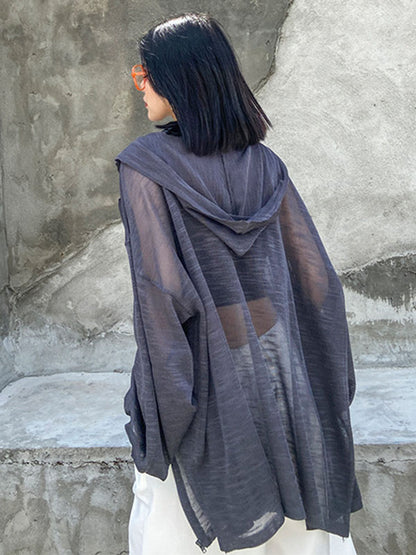 Original Sun-Protection Solid See-Through Outwear