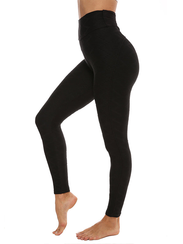 Sexy Jacquard Wrap High-Waisted Sports Leggings