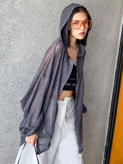 Original Sun-Protection Solid See-Through Outwear