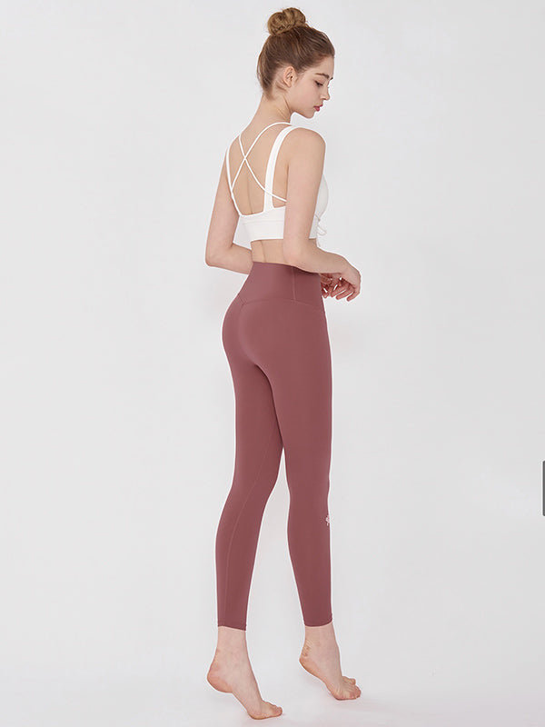 Solid Color Wrap Back Cross Sports Bra