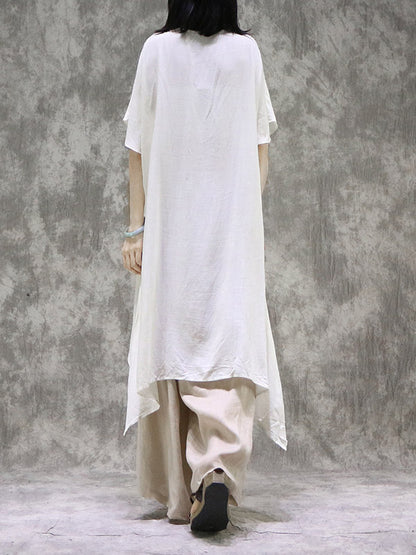 Original Solid Irregularity Pleats Dress