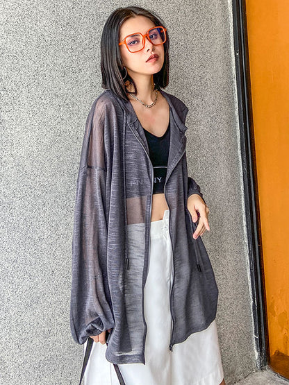 Original Sun-Protection Solid See-Through Outwear