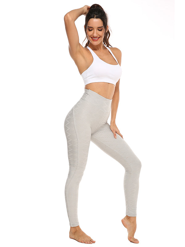 Sexy Jacquard Wrap High-Waisted Sports Leggings