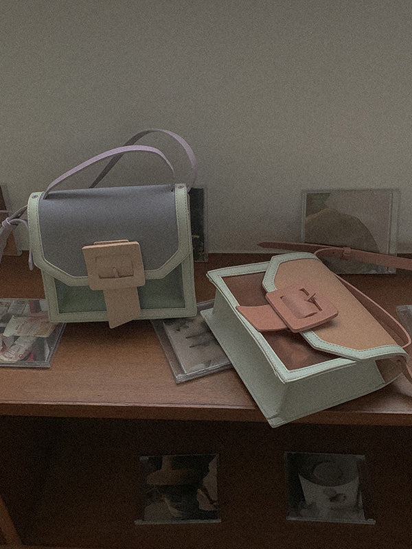 Fashion Single Shoulder Color-Block Bag