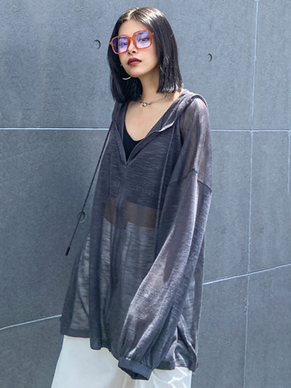 Original Sun-Protection Solid See-Through Outwear