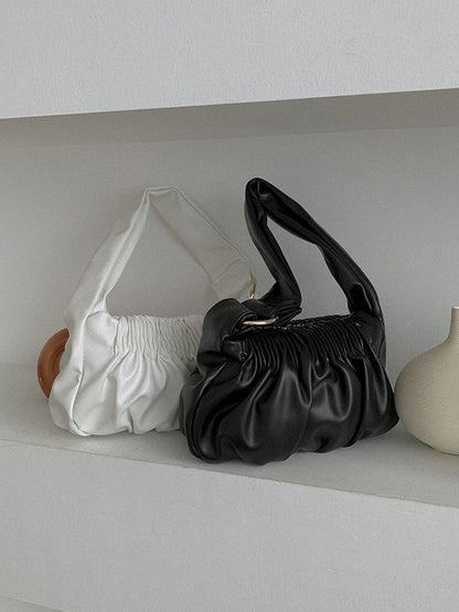Fashion Solid Pleats Shoulder Bag