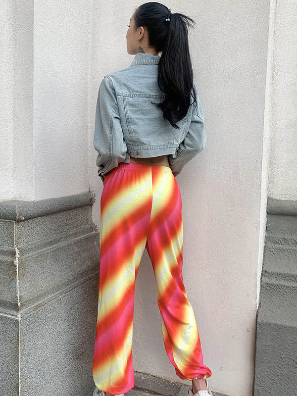 Fashion Loose Tie-Dyed Casual Pants Bottoms