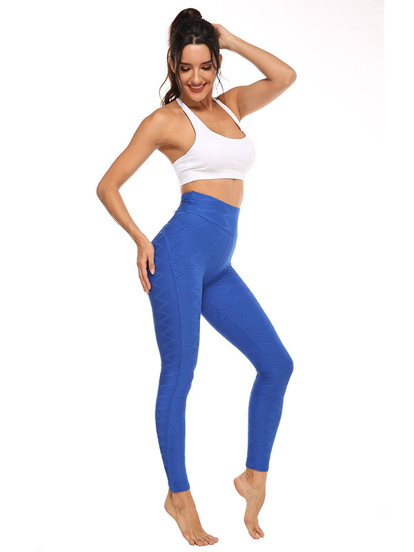 Sexy Jacquard Wrap High-Waisted Sports Leggings