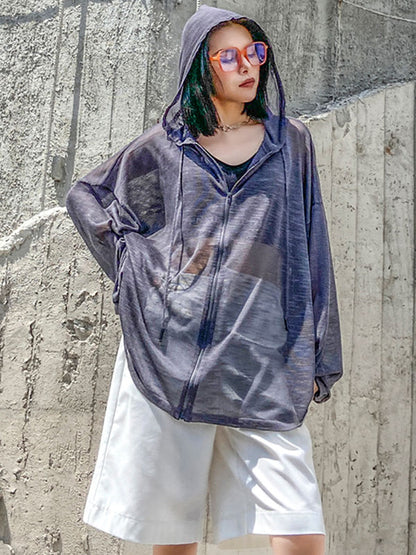 Original Sun-Protection Solid See-Through Outwear