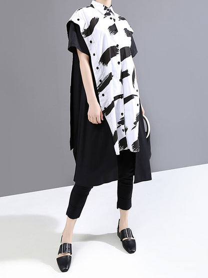 Original Split-Joint Lapel Shirt Dress