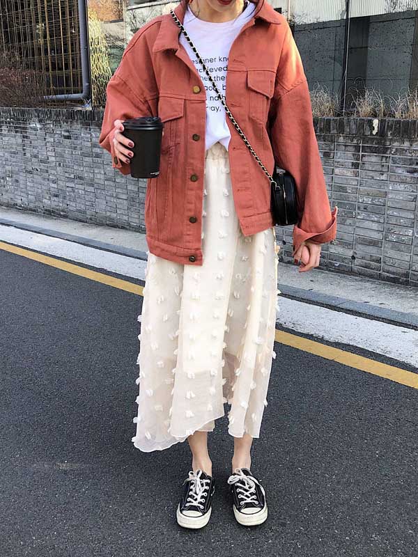 Simple Single Shoulder Solid Chain Bag