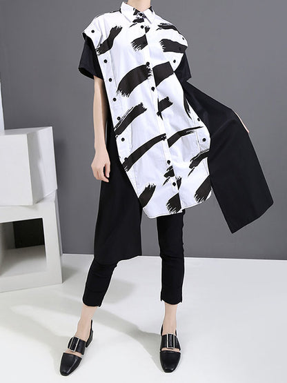 Original Split-Joint Lapel Shirt Dress