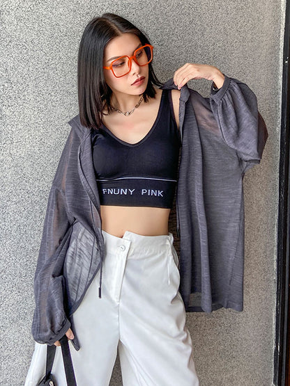 Original Sun-Protection Solid See-Through Outwear