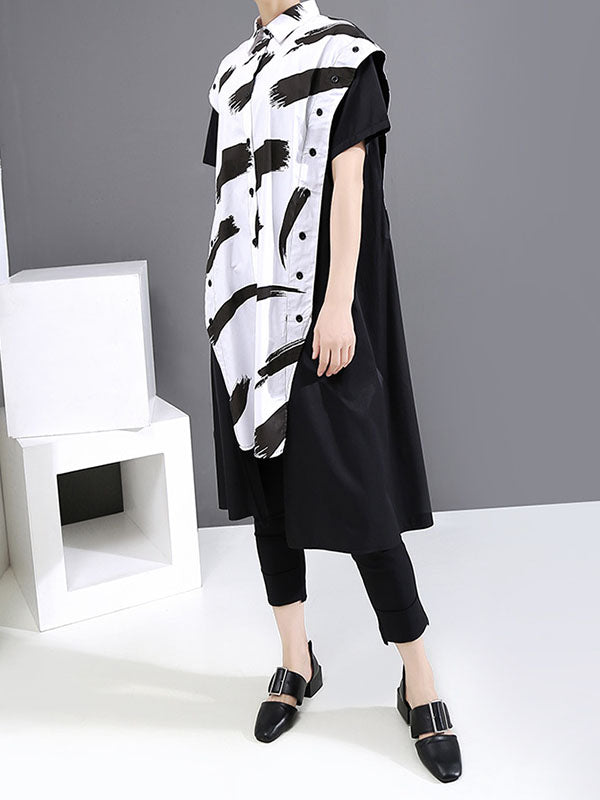 Original Split-Joint Lapel Shirt Dress