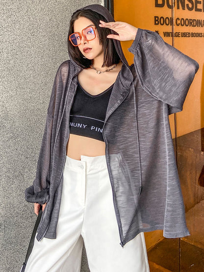 Original Sun-Protection Solid See-Through Outwear