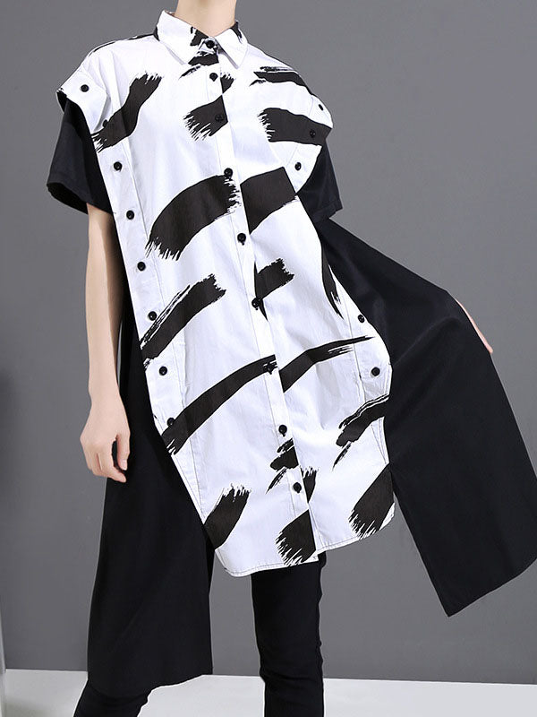 Original Split-Joint Lapel Shirt Dress