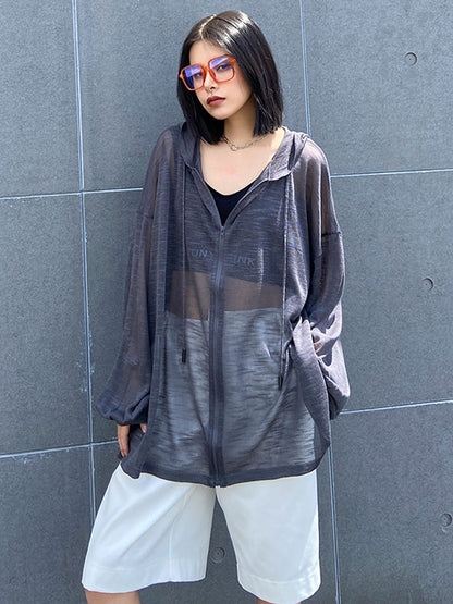 Original Sun-Protection Solid See-Through Outwear