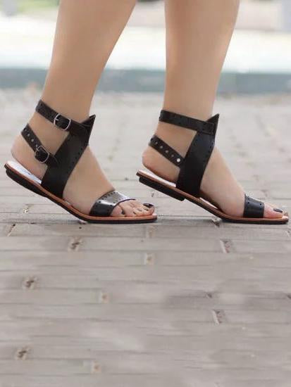 Open Toe Flat Sandals Shoes