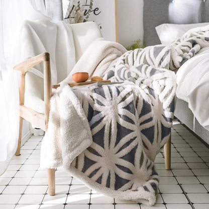 Cashmere Thick Winter Jacquard Warm Blanket