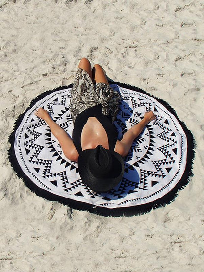 Geomertry Tassels Round Beach Mat Yoga Mat