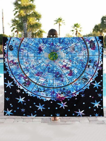 Vintage Printed Blanket Beach Mat Yoga Mat
