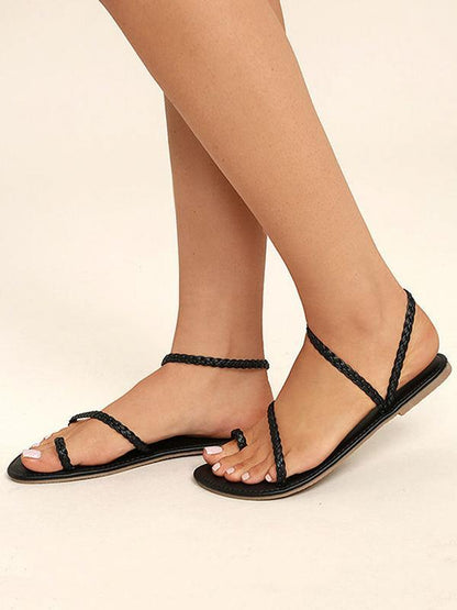 Casual Weave Flat Sandals Shoes