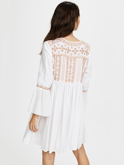Royan Embroidered Cover-up Swimwear