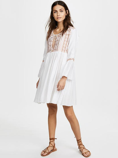 Royan Embroidered Cover-up Swimwear