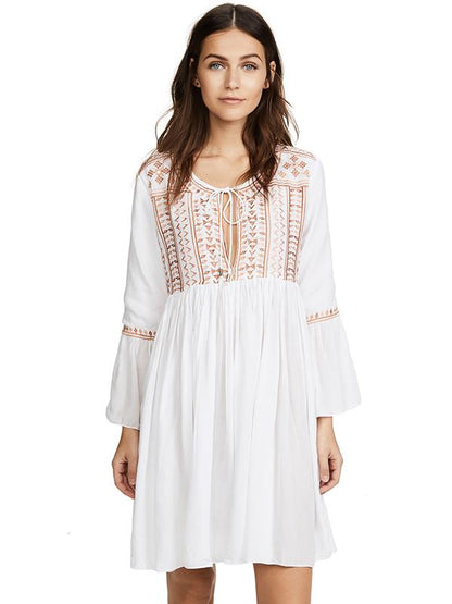 Royan Embroidered Cover-up Swimwear