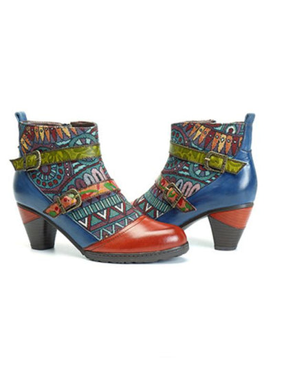 Palace retro style fashion handmade leather boots