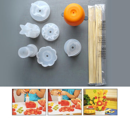 Creative DIY Plastic Presse Fruit Cutter Slicer Kitchen Gadgets