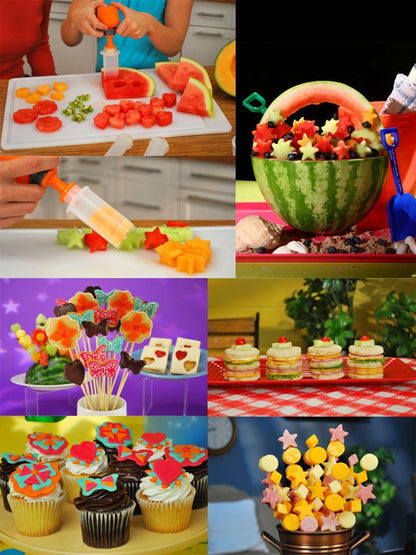 Creative DIY Plastic Presse Fruit Cutter Slicer Kitchen Gadgets