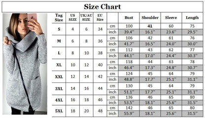 Women Spring Winter Zipped Sweatshirt Big Colar Coat
