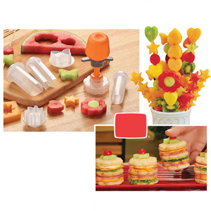 Creative DIY Plastic Presse Fruit Cutter Slicer Kitchen Gadgets