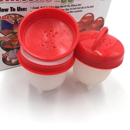 6pcs Silicone Boiled Egg Cup Cooker Kitchen Gadgets
