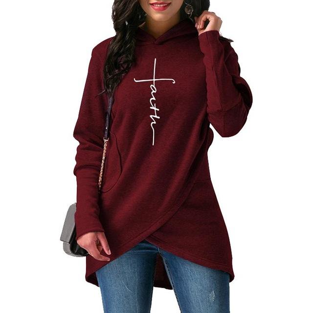 Women Autumn Hoodies Sweatshirts Long Sleeve with Pockets