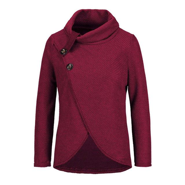 Warm Women Knitted Pullovers with Long Sleeves Pullovers
