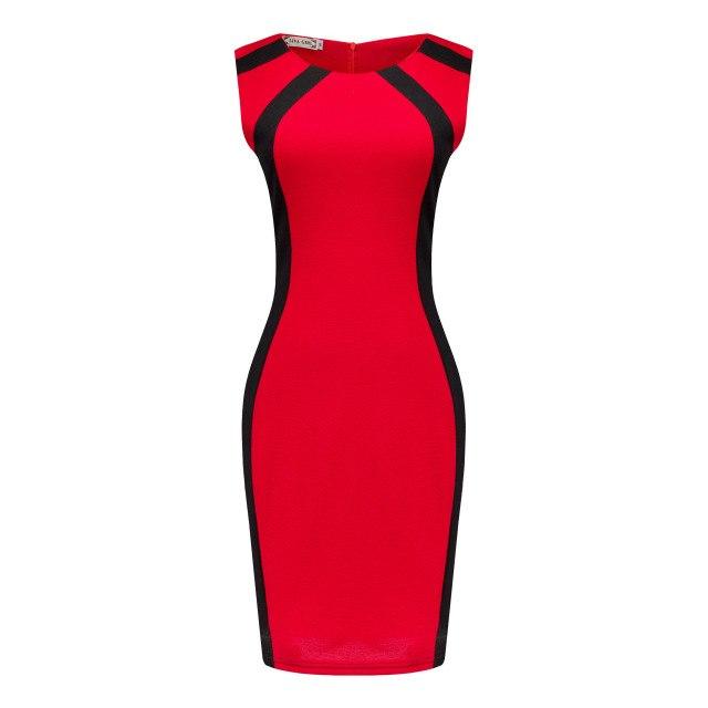 Super Fashion Office Pencil Dress, Three Colors