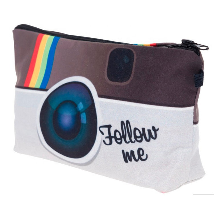 small waxed funny cotton canvas weekender makeup bag