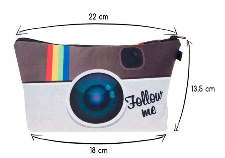 small waxed funny cotton canvas weekender makeup bag