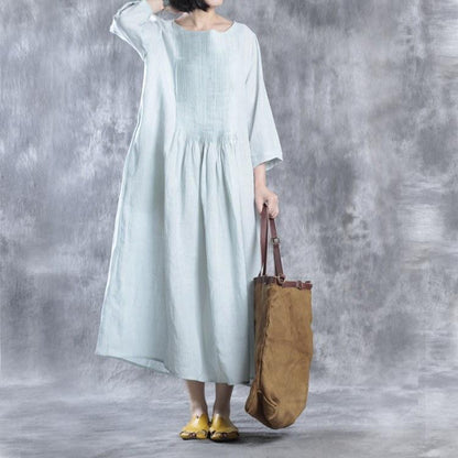 Women cotton linen summer dress