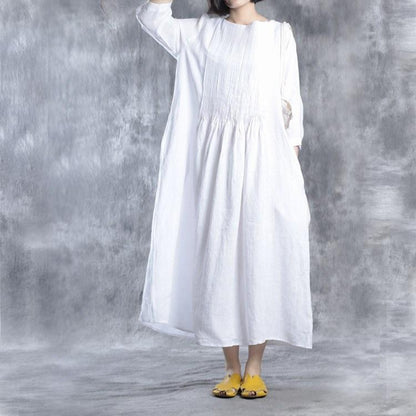 Women cotton linen summer dress
