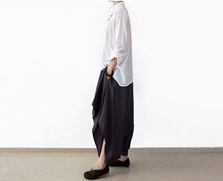 Casual Women Solid Irregular Wide Leg Pants